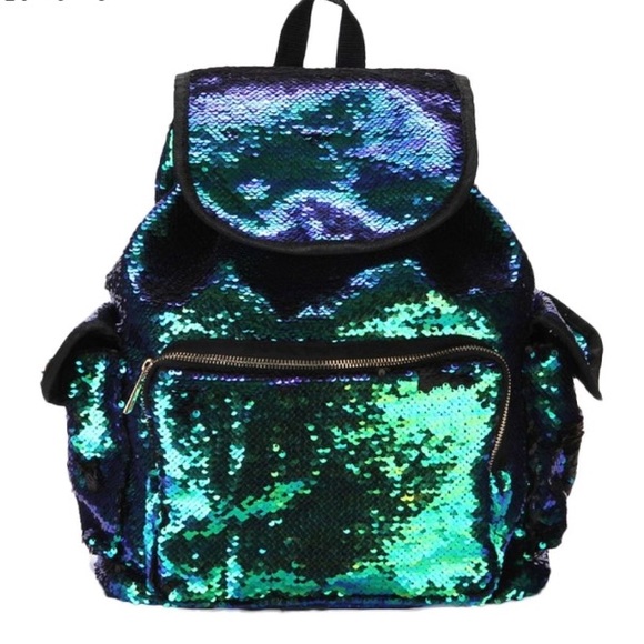 Handbags - Sequin backpack festival rave mermaid Coachella